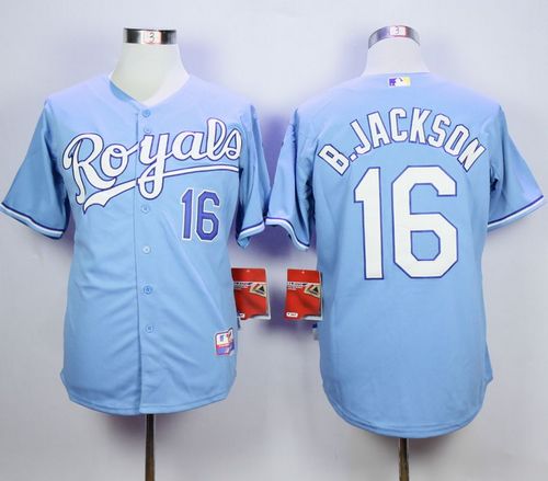Royals #16 Bo Jackson Light Blue 1985 Turn Back The Clock Stitched MLB Jersey Royals #16 Bo Jackson Light Blue 1985 Turn Back The Clock Stitched MLB Jersey