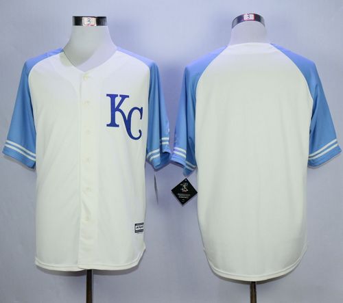 Royals Blank Cream Exclusive Vintage Stitched MLB Jersey Royals Blank Cream Exclusive Vintage Stitched MLB Jersey
