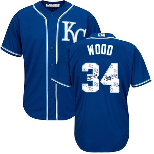 Royals #34 Travis Wood Royal Blue Team Logo Fashion Stitched MLB Jersey Royals #34 Travis Wood Royal Blue Team Logo Fashion Stitched MLB Jersey
