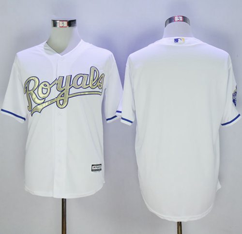 Royals Blank White New Cool Base 2015 World Series Champions Gold Program Stitched MLB Jersey Royals Blank White New Cool Base 2015 World Series Champions Gold Program Stitched MLB Jersey