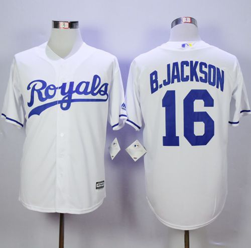 Royals #16 Bo Jackson New White Cool Base Stitched MLB Jersey Royals #16 Bo Jackson New White Cool Base Stitched MLB Jersey