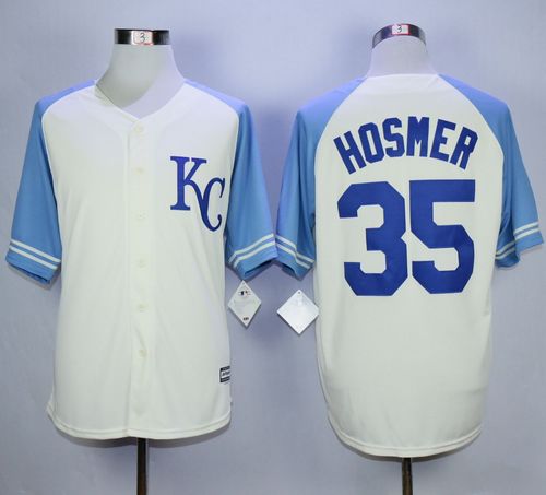 Royals #35 Eric Hosmer Cream Exclusive Vintage Stitched MLB Jersey Royals #35 Eric Hosmer Cream Exclusive Vintage Stitched MLB Jersey