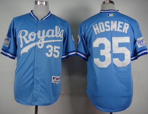 Royals #35 Eric Hosmer Light Blue 1985 Turn Back The Clock Stitched MLB Jersey Royals #35 Eric Hosmer Light Blue 1985 Turn Back The Clock Stitched MLB Jersey