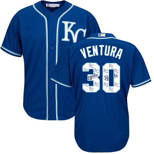 Royals #30 Yordano Ventura Royal Blue Team Logo Fashion Stitched MLB Jersey Royals #30 Yordano Ventura Royal Blue Team Logo Fashion Stitched MLB Jersey
