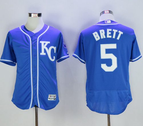 Royals #5 George Brett Royal Blue Flexbase Authentic Collection Stitched MLB Jersey Royals #5 George Brett Royal Blue Flexbase Authentic Collection Stitched MLB Jersey