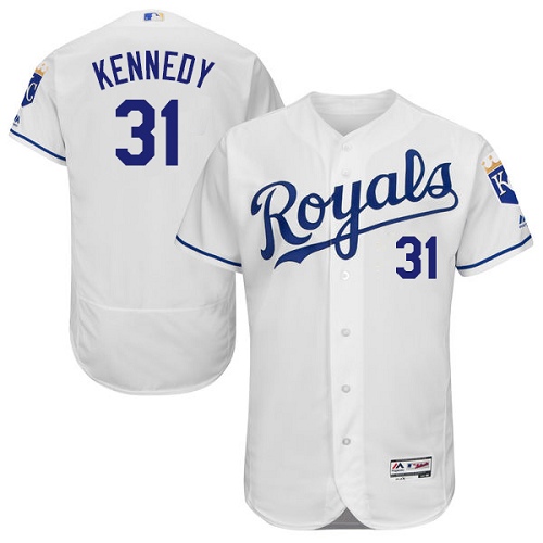 Royals #31 Ian Kennedy White Flexbase Authentic Collection Stitched MLB Jersey Royals #31 Ian Kennedy White Flexbase Authentic Collection Stitched MLB Jersey
