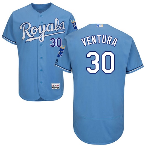 Royals #30 Yordano Ventura Light Blue Flexbase Authentic Collection Stitched MLB Jersey Royals #30 Yordano Ventura Light Blue Flexbase Authentic Collection Stitched MLB Jersey