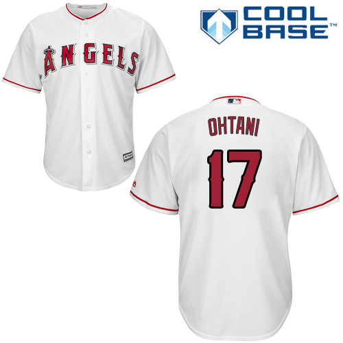 Angels of Anaheim #17 Shohei Ohtani White New Cool Base Stitched MLB Jersey Angels of Anaheim #17 Shohei Ohtani White New Cool Base Stitched MLB Jersey