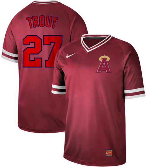 Nike Angels of Anaheim #27 Mike Trout Red Authentic Cooperstown Collection Stitched MLB Jersey Nike Angels of Anaheim #27 Mike Trout Red Authentic Cooperstown Collection Stitched MLB Jersey