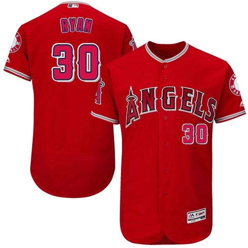 Angels of Anaheim #30 Nolan Ryan Red Flexbase Authentic Collection Stitched MLB Jersey Angels of Anaheim #30 Nolan Ryan Red Flexbase Authentic Collection Stitched MLB Jersey