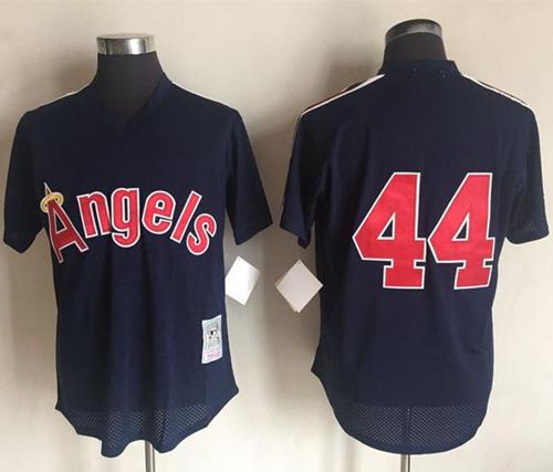 Mitchell And Ness 1984 Angels of Anaheim #44 Reggie Jackson Navy Blue Throwback Stitched MLB Jersey Mitchell And Ness 1984 Angels of Anaheim #44 Reggie Jackson Navy Blue Throwback Stitched MLB Jersey