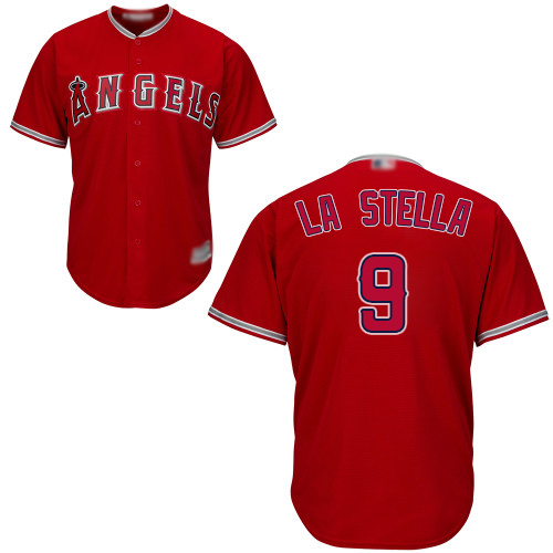 Angels of Anaheim #9 Tommy La Stella Red New Cool Base Stitched MLB Jersey Angels of Anaheim #9 Tommy La Stella Red New Cool Base Stitched MLB Jersey