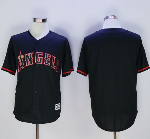 Angels of Anaheim Custom Black New Cool Base Fashion Stitched MLB Jersey