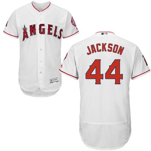 Angels of Anaheim #44 Reggie Jackson White Flexbase Authentic Collection Stitched MLB Jersey Angels of Anaheim #44 Reggie Jackson White Flexbase Authentic Collection Stitched MLB Jersey