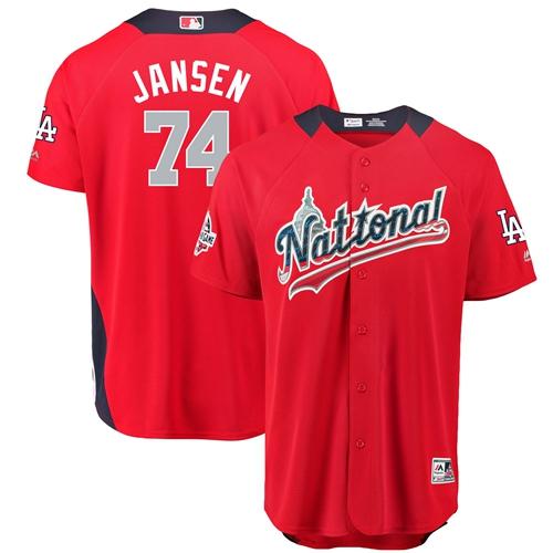 Dodgers #74 Kenley Jansen Red 2018 All-Star National League Stitched MLB Jersey Dodgers #74 Kenley Jansen Red 2018 All-Star National League Stitched MLB Jersey