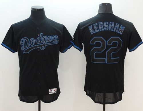 Dodgers #22 Clayton Kershaw Black Fashion Flexbase Authentic Collection Stitched MLB Jersey Dodgers #22 Clayton Kershaw Black Fashion Flexbase Authentic Collection Stitched MLB Jersey