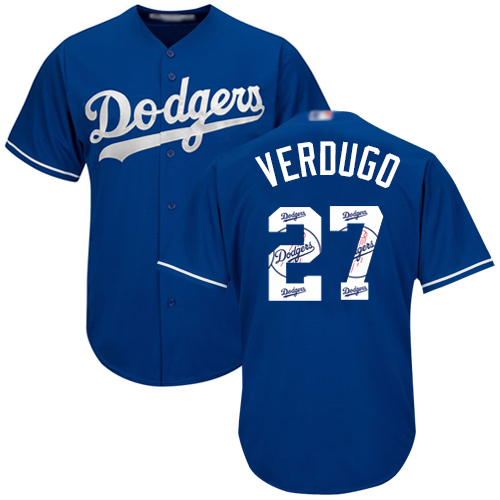 Dodgers #27 Alex Verdugo Blue Team Logo Fashion Stitched MLB Jersey Dodgers #27 Alex Verdugo Blue Team Logo Fashion Stitched MLB Jersey