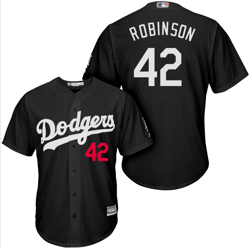 Dodgers #42 Jackie Robinson Black Turn Back The Clock Stitched MLB Jersey Dodgers #42 Jackie Robinson Black Turn Back The Clock Stitched MLB Jersey