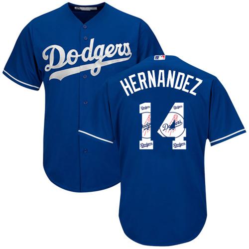 Dodgers #14 Enrique Hernandez Blue Team Logo Fashion Stitched MLB Jersey Dodgers #14 Enrique Hernandez Blue Team Logo Fashion Stitched MLB Jersey