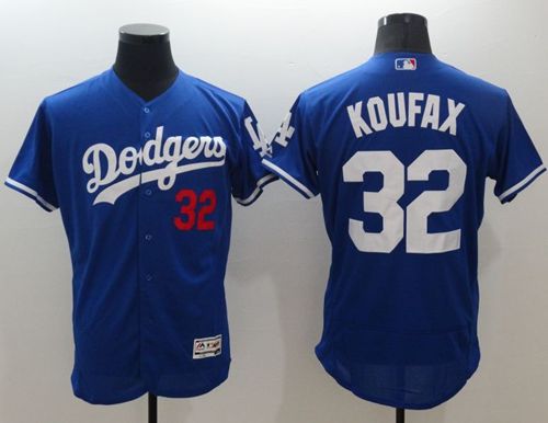 Dodgers #32 Sandy Koufax Blue Flexbase Authentic Collection Stitched MLB Jersey Dodgers #32 Sandy Koufax Blue Flexbase Authentic Collection Stitched MLB Jersey