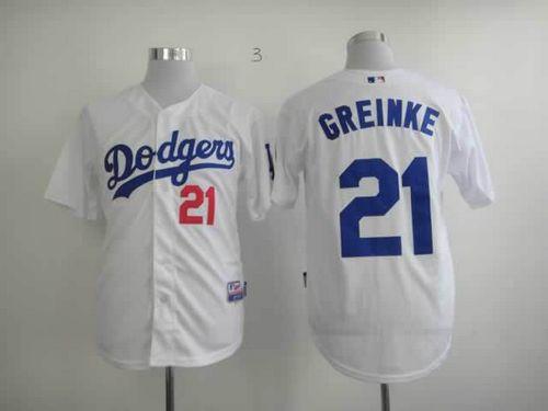 Dodgers #21 Zack Greinke White Cool Base Stitched MLB Jersey Dodgers #21 Zack Greinke White Cool Base Stitched MLB Jersey
