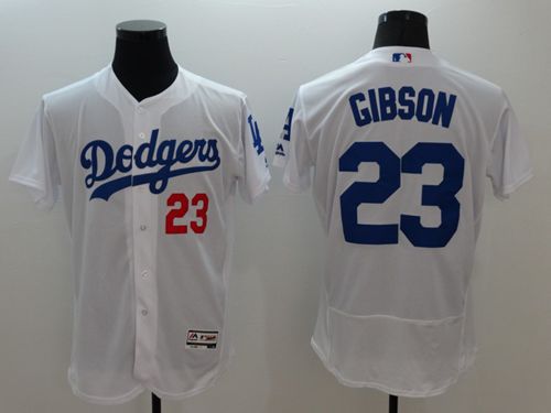 Dodgers #23 Kirk Gibson White Flexbase Authentic Collection Stitched MLB Jersey Dodgers #23 Kirk Gibson White Flexbase Authentic Collection Stitched MLB Jersey