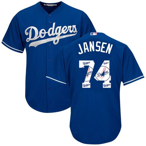 Dodgers #74 Kenley Jansen Blue Team Logo Fashion Stitched MLB Jersey Dodgers #74 Kenley Jansen Blue Team Logo Fashion Stitched MLB Jersey