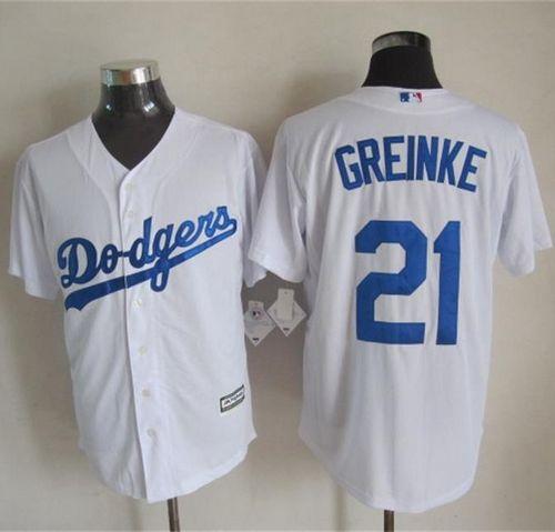 Dodgers #21 Zack Greinke White New Cool Base Stitched MLB Jersey Dodgers #21 Zack Greinke White New Cool Base Stitched MLB Jersey