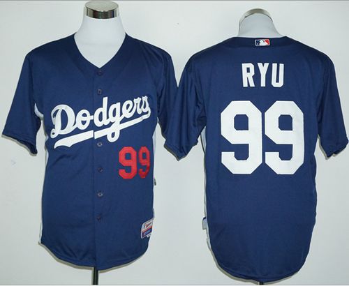 Dodgers #99 Hyun-Jin Ryu Navy Blue Cooperstown Stitched MLB Jersey Dodgers #99 Hyun-Jin Ryu Navy Blue Cooperstown Stitched MLB Jersey