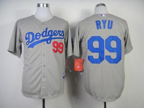 Dodgers #99 Hyun-Jin Ryu Grey Cool Base Stitched MLB Jersey Dodgers #99 Hyun-Jin Ryu Grey Cool Base Stitched MLB Jersey
