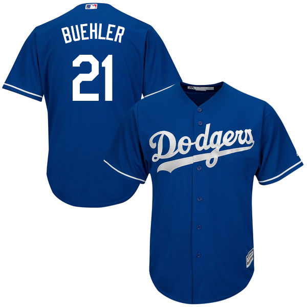 Dodgers #21 Walker Buehler Blue New Cool Base Stitched MLB Jersey Dodgers #21 Walker Buehler Blue New Cool Base Stitched MLB Jersey