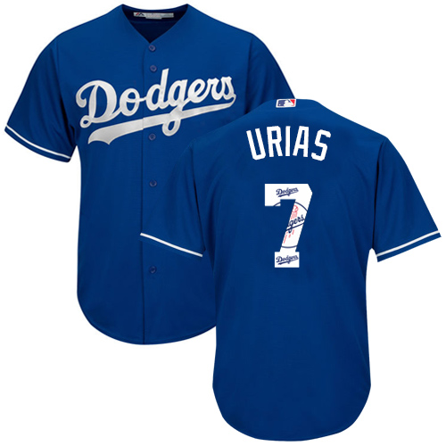 Dodgers #7 Julio Urias Blue Team Logo Fashion Stitched MLB Jersey Dodgers #7 Julio Urias Blue Team Logo Fashion Stitched MLB Jersey