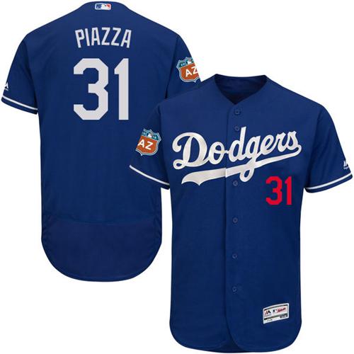 Dodgers #31 Mike Piazza Blue Flexbase Authentic Collection Stitched MLB Jersey Dodgers #31 Mike Piazza Blue Flexbase Authentic Collection Stitched MLB Jersey
