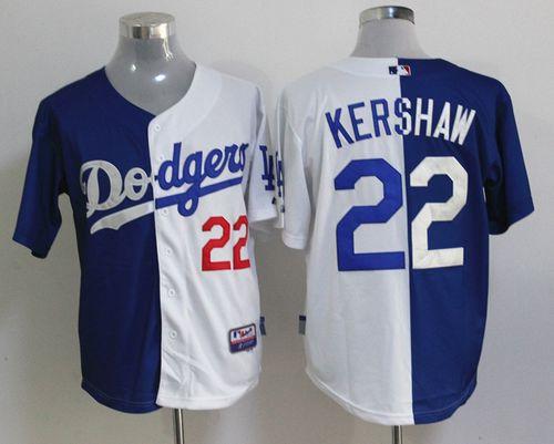 Dodgers #22 Clayton Kershaw Blue/White Cool Base Stitched MLB Jersey Dodgers #22 Clayton Kershaw Blue/White Cool Base Stitched MLB Jersey