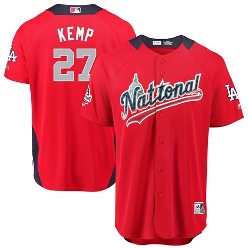 Dodgers #27 Matt Kemp Red 2018 All-Star National League Stitched MLB Jersey Dodgers #27 Matt Kemp Red 2018 All-Star National League Stitched MLB Jersey