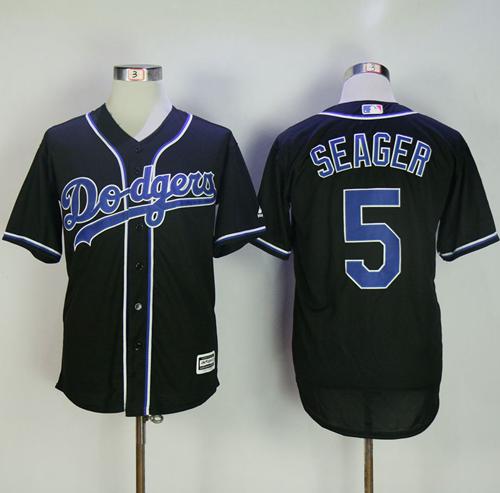 Dodgers #5 Corey Seager Black Fashion Stitched MLB Jersey Dodgers #5 Corey Seager Black Fashion Stitched MLB Jersey