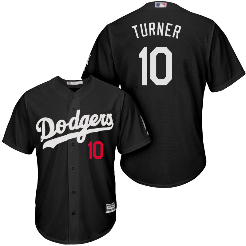 Dodgers #10 Justin Turner Black Turn Back The Clock Stitched MLB Jersey Dodgers #10 Justin Turner Black Turn Back The Clock Stitched MLB Jersey