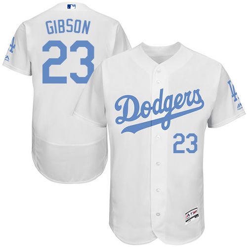 Dodgers #23 Kirk Gibson White Flexbase Authentic Collection Father's Day Stitched MLB Jersey Dodgers #23 Kirk Gibson White Flexbase Authentic Collection Father's Day Stitched MLB Jersey
