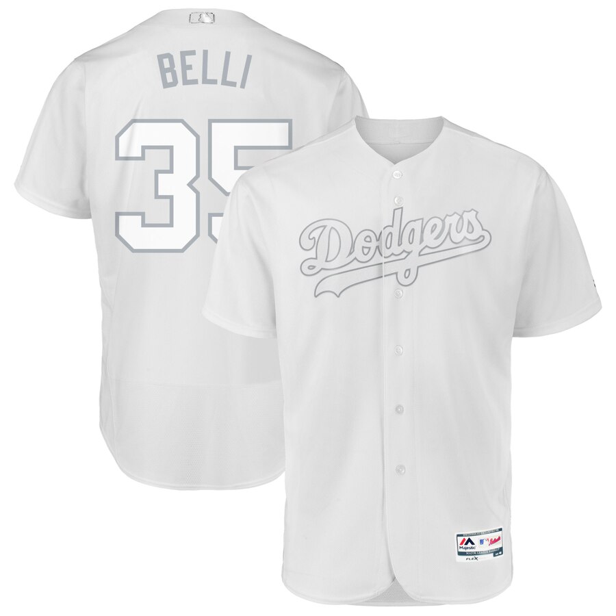 Los Angeles Dodgers #35 Cody Bellinger Belli Majestic 2019 Players' Weekend Flex Base Authentic Player Jersey White Los Angeles Dodgers #35 Cody Bellinger Belli Majestic 2019 Players' Weekend Flex Base Authentic Player Jersey White