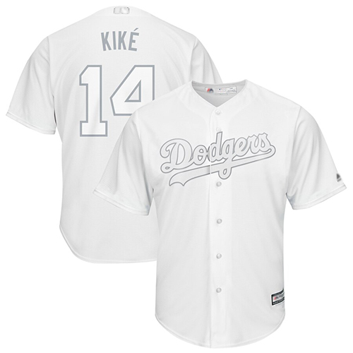 Dodgers #14 Enrique Hernandez White "Kike" Players Weekend Cool Base Stitched MLB Jersey Dodgers #14 Enrique Hernandez White "Kike" Players Weekend Cool Base Stitched MLB Jersey