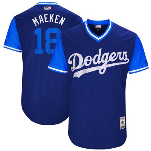 Dodgers #18 Kenta Maeda Royal "Maeken" Players Weekend Authentic Stitched MLB Jersey Dodgers #18 Kenta Maeda Royal "Maeken" Players Weekend Authentic Stitched MLB Jersey