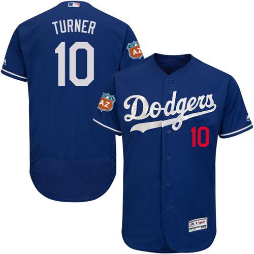 Dodgers #10 Justin Turner Blue Flexbase Authentic Collection Stitched MLB Jersey Dodgers #10 Justin Turner Blue Flexbase Authentic Collection Stitched MLB Jersey