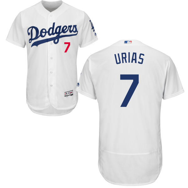 Dodgers #7 Julio Urias White Flexbase Authentic Collection Stitched MLB Jersey Dodgers #7 Julio Urias White Flexbase Authentic Collection Stitched MLB Jersey