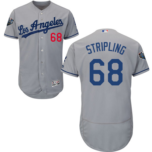 Dodgers #68 Ross Stripling Grey Flexbase Authentic Collection 2018 World Series Stitched MLB Jersey Dodgers #68 Ross Stripling Grey Flexbase Authentic Collection 2018 World Series Stitched MLB Jersey