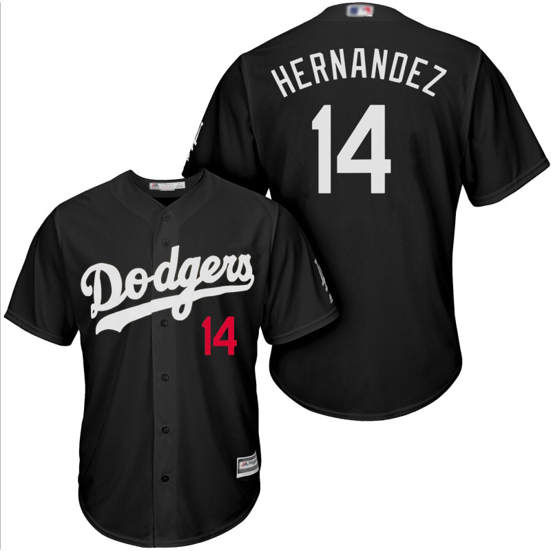 Dodgers #14 Enrique Hernandez Black Turn Back The Clock Stitched MLB Jersey Dodgers #14 Enrique Hernandez Black Turn Back The Clock Stitched MLB Jersey