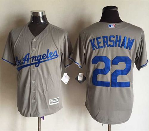 Dodgers #22 Clayton Kershaw Grey New Cool Base Stitched MLB Jersey Dodgers #22 Clayton Kershaw Grey New Cool Base Stitched MLB Jersey