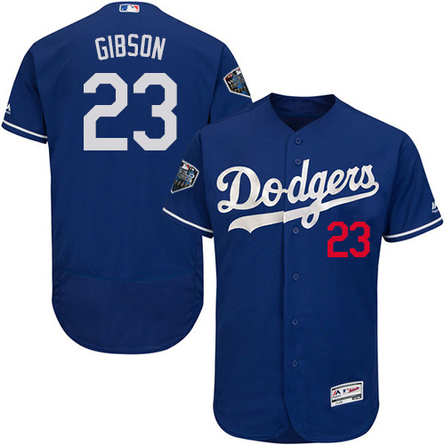 Dodgers #23 Kirk Gibson Blue Flexbase Authentic Collection 2018 World Series Stitched MLB Jersey Dodgers #23 Kirk Gibson Blue Flexbase Authentic Collection 2018 World Series Stitched MLB Jersey