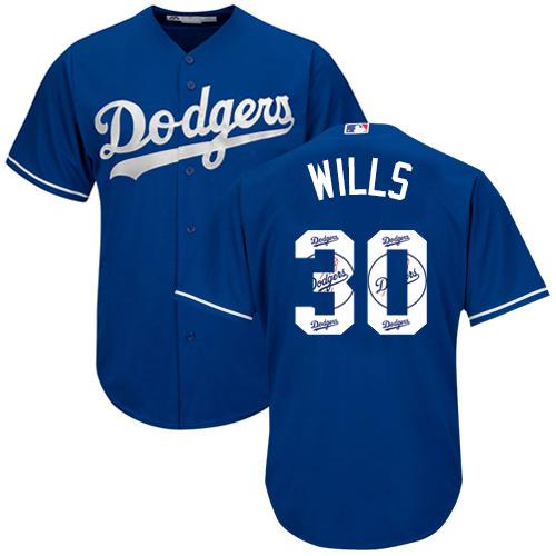 Dodgers #30 Maury Wills Blue Team Logo Fashion Stitched MLB Jersey Dodgers #30 Maury Wills Blue Team Logo Fashion Stitched MLB Jersey