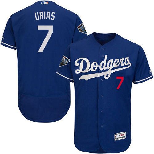Dodgers #7 Julio Urias Blue Flexbase Authentic Collection 2018 World Series Stitched MLB Jersey Dodgers #7 Julio Urias Blue Flexbase Authentic Collection 2018 World Series Stitched MLB Jersey