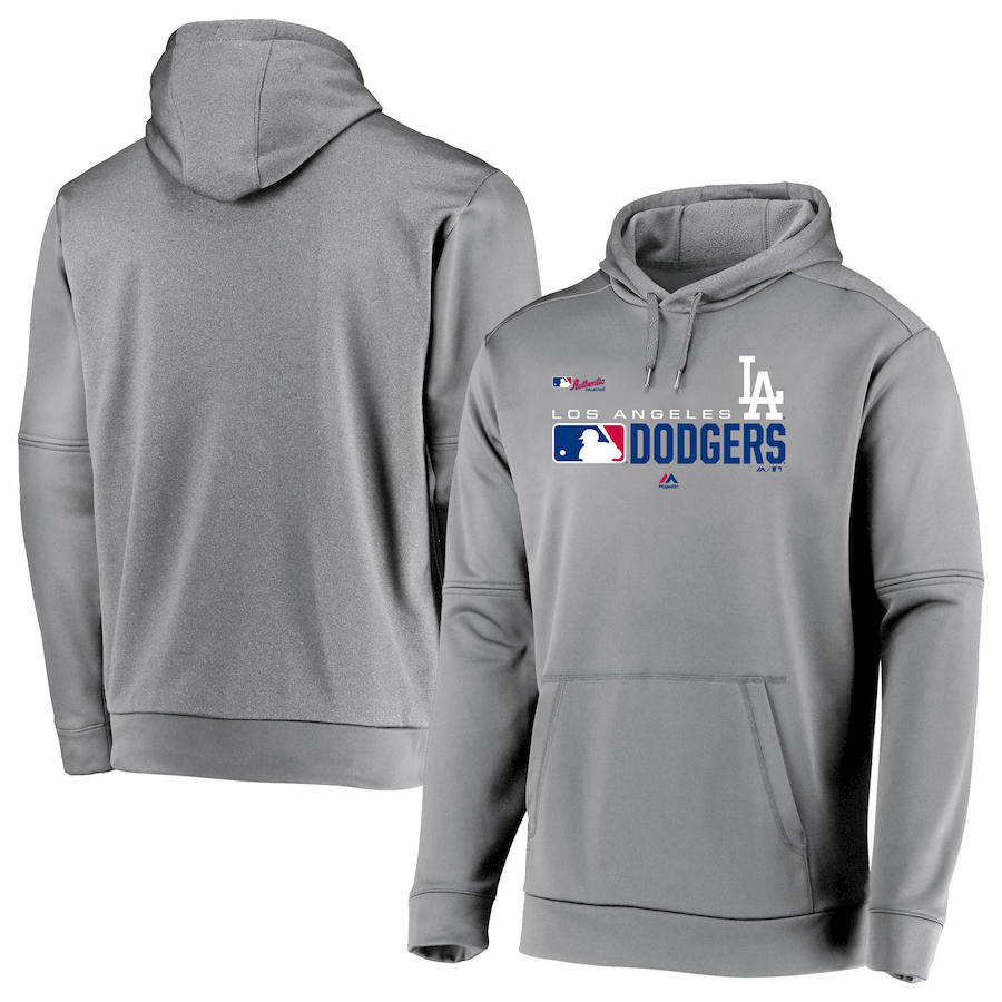 Los Angeles Dodgers Majestic Authentic Collection Team Distinction Pullover Hoodie Platinum Los Angeles Dodgers Majestic Authentic Collection Team Distinction Pullover Hoodie Platinum